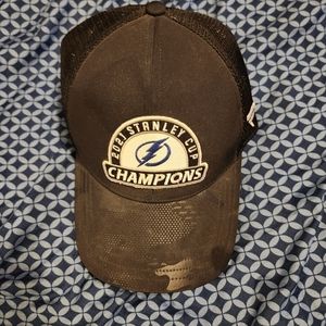 Pro Fanatics 2021 Stanley Cup Champion black camo Tampa bay Lightning cap
